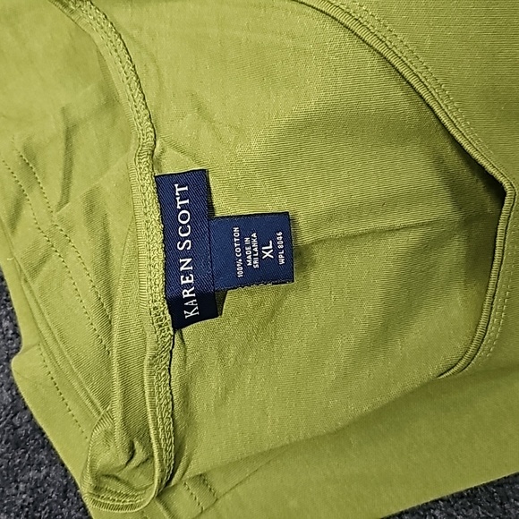 Karen Scott size XL army green shirt - Picture 6 of 7